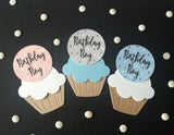 Birthday Boy Cake Toppers in 3 Colours