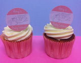 Pink Custom Baby Shower Cupcakes With Toppers