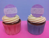 Two Lilac Custom Baby Shower Cupcakes